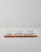 Acacia - Glass 4 Pieces Serving Ware 33x10.5x6 cm Transparent