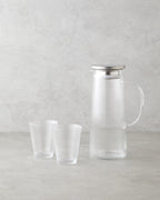 Ripple Glass 3 Pieces Water Set 1200 ml + 220 ml Transparent