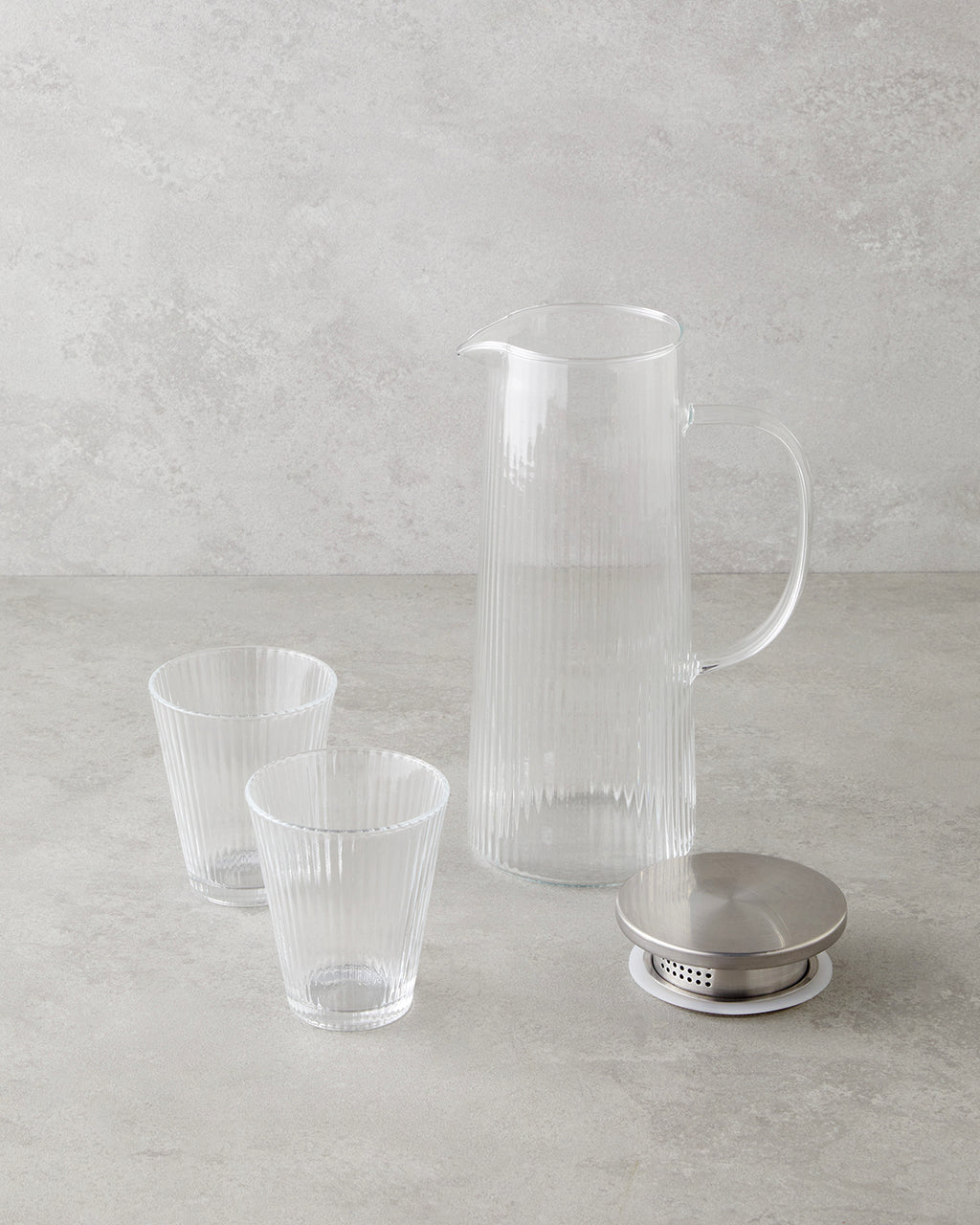 Ripple Glass 3 Pieces Water Set 1200 ml + 220 ml Transparent (view 2)