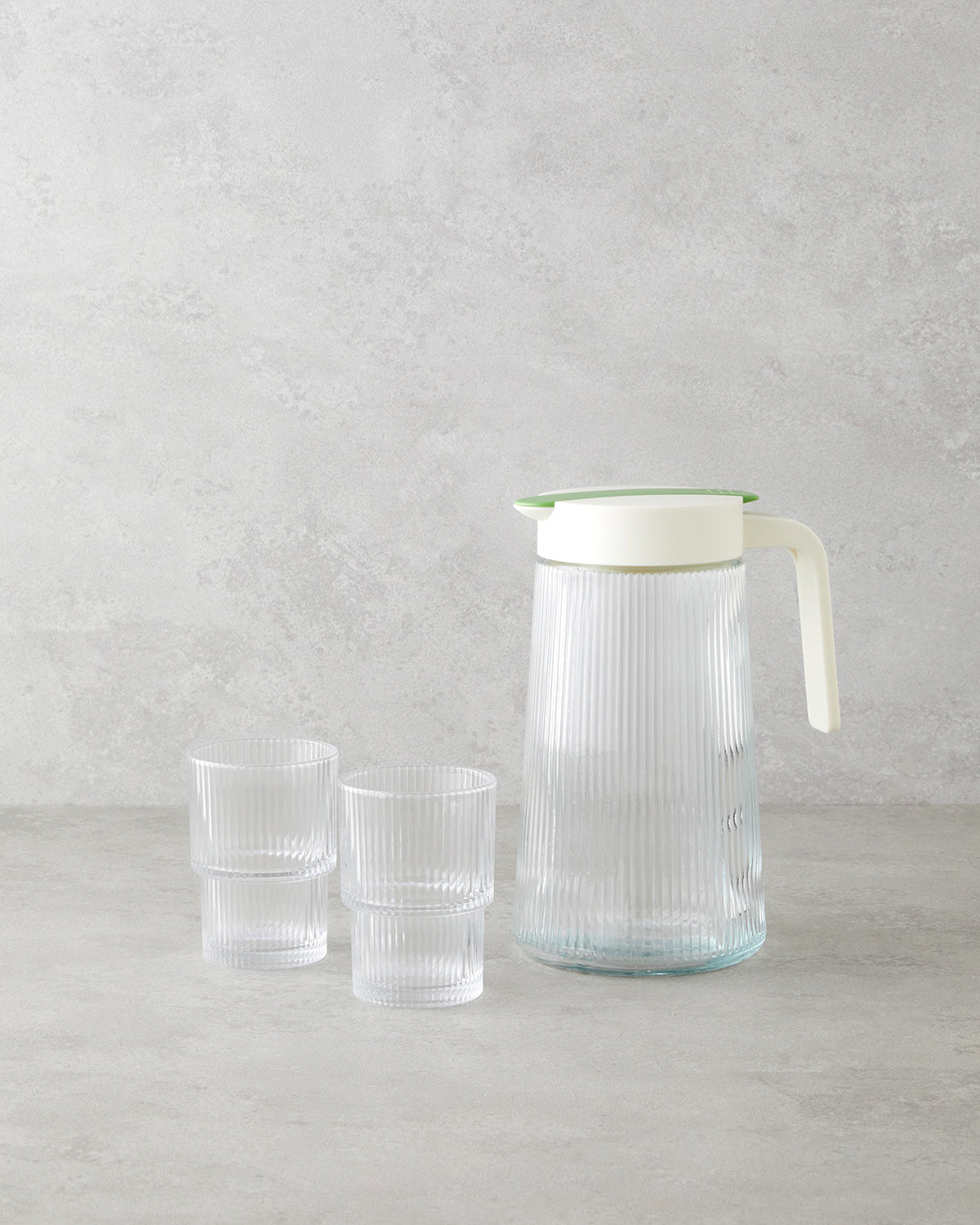 Glass 3 Pieces Water Set 1200 ml + 180 ml Transparent
