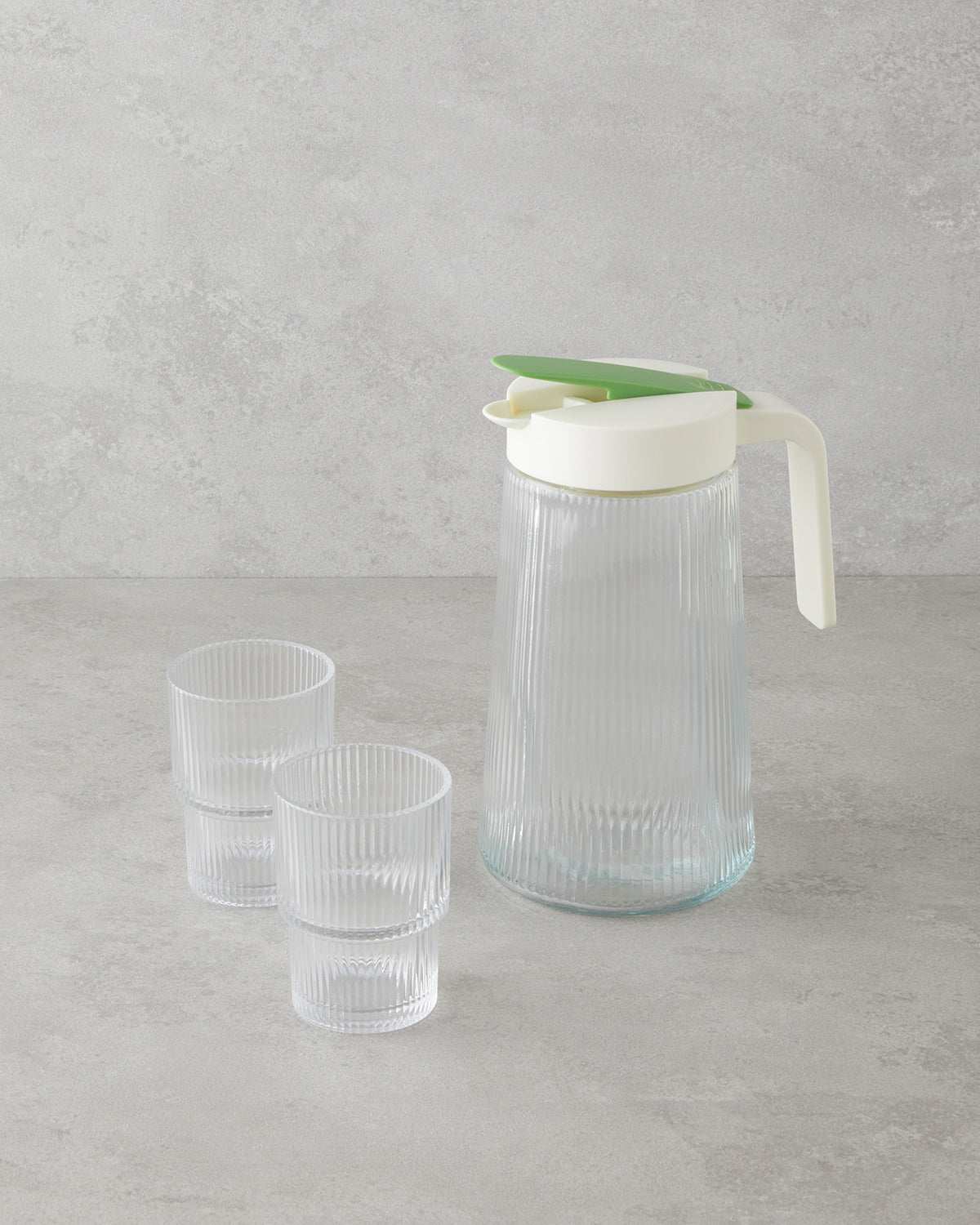 Glass 3 Pieces Water Set 1200 ml + 180 ml Transparent (view 2)