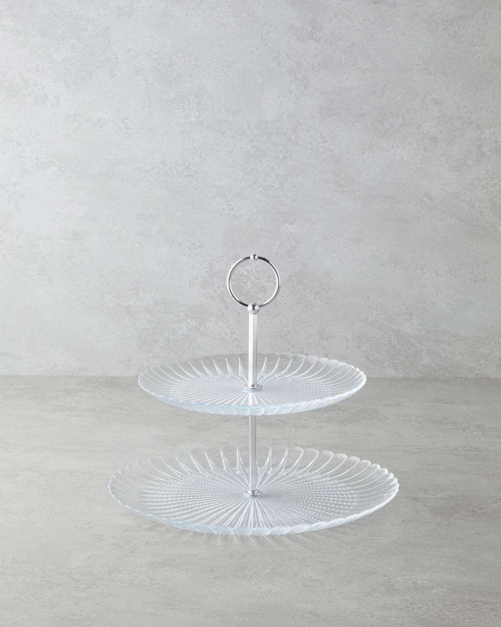 Glass Cookie Stand 21+28 cm Transparent