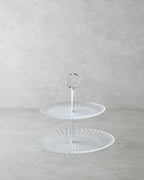 Glass Cookie Stand 21+28 cm Transparent