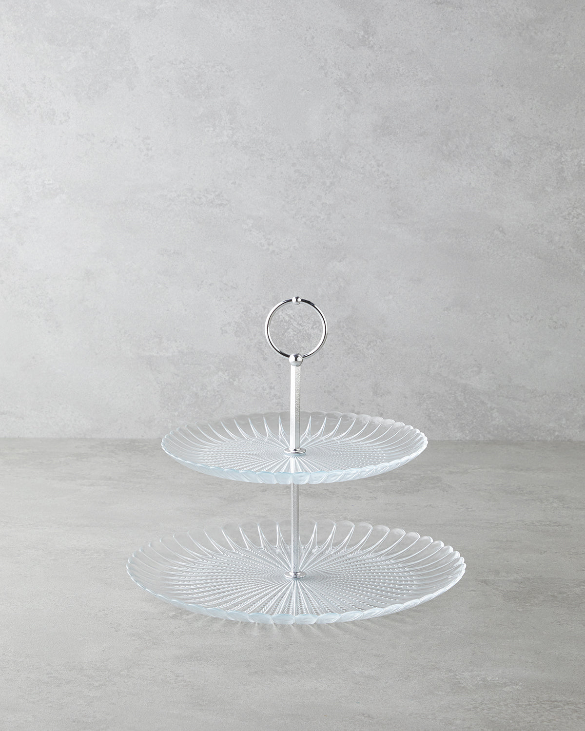 Glass Cookie Stand 21+28 cm Transparent