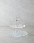 Luce Glass Cookie Stand 21+28 cm Transparent