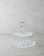 Luce Glass Cookie Stand 21+28 cm Transparent