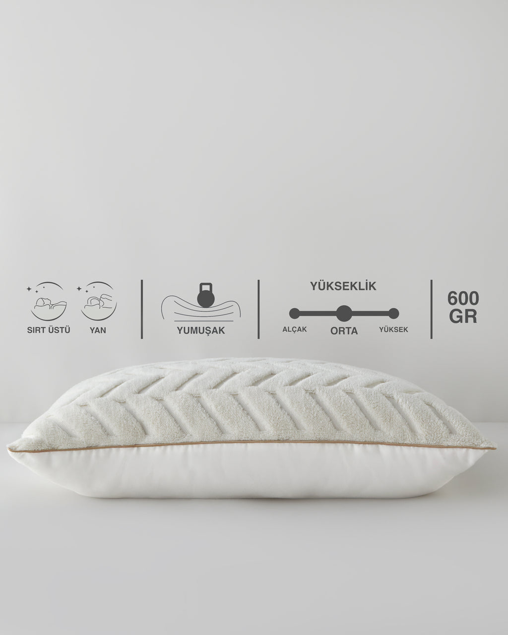 Sherpa Pillow 50x70 cm Cream (view 7)