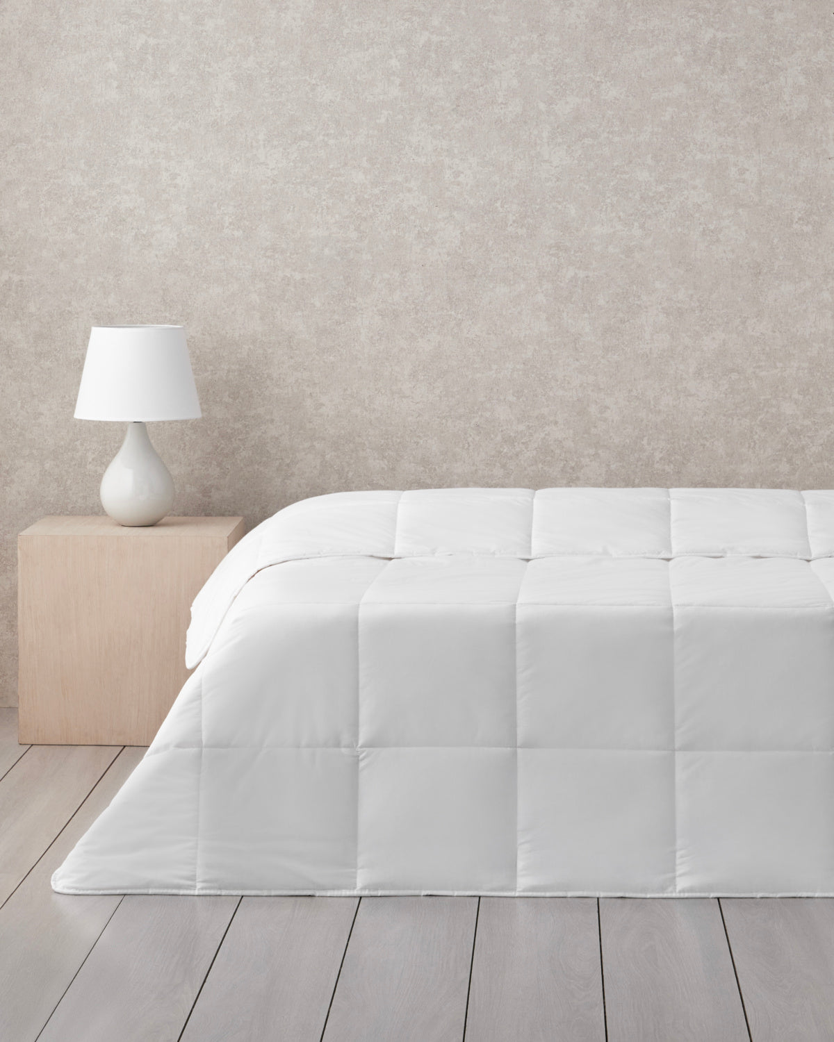 Wool Double Size Quilt 195x215 cm White (view 2)