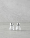 Lilla Glass 2 pcs Salt and Pepper Shaker 4x4 cm Silver