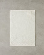 Border Check Cotton Hand Towel 30x40 cm - Ivory