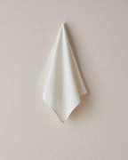 Border Check Cotton Face Towel 50x80 cm - Ivory