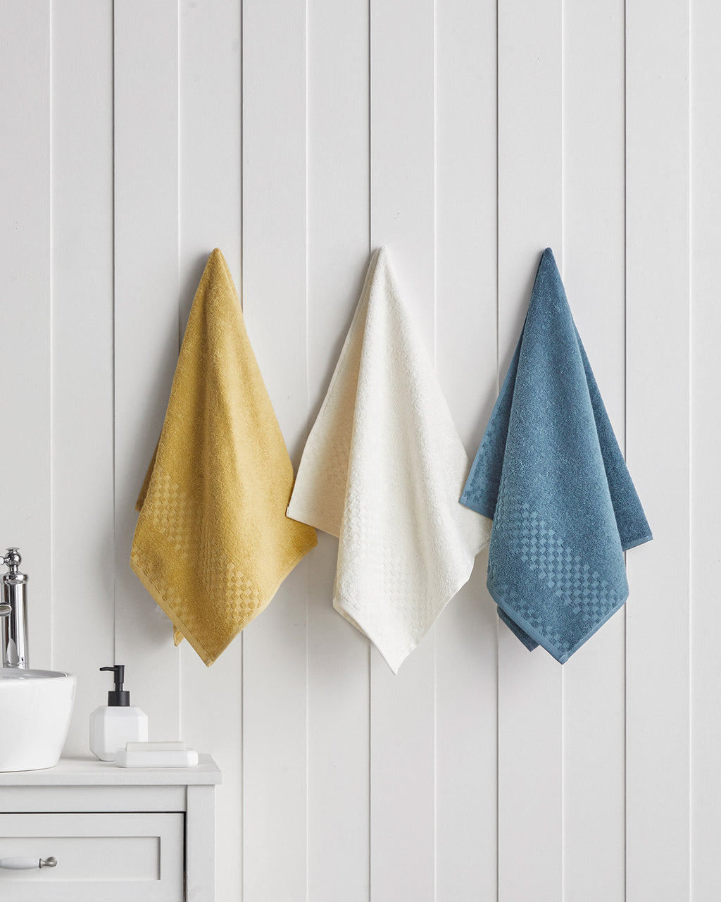 Border Check Cotton Face Towel 50x80 cm (view 5)