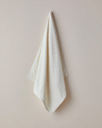 Border Check Cotton Bath Towel 70x140 cm - Ivory