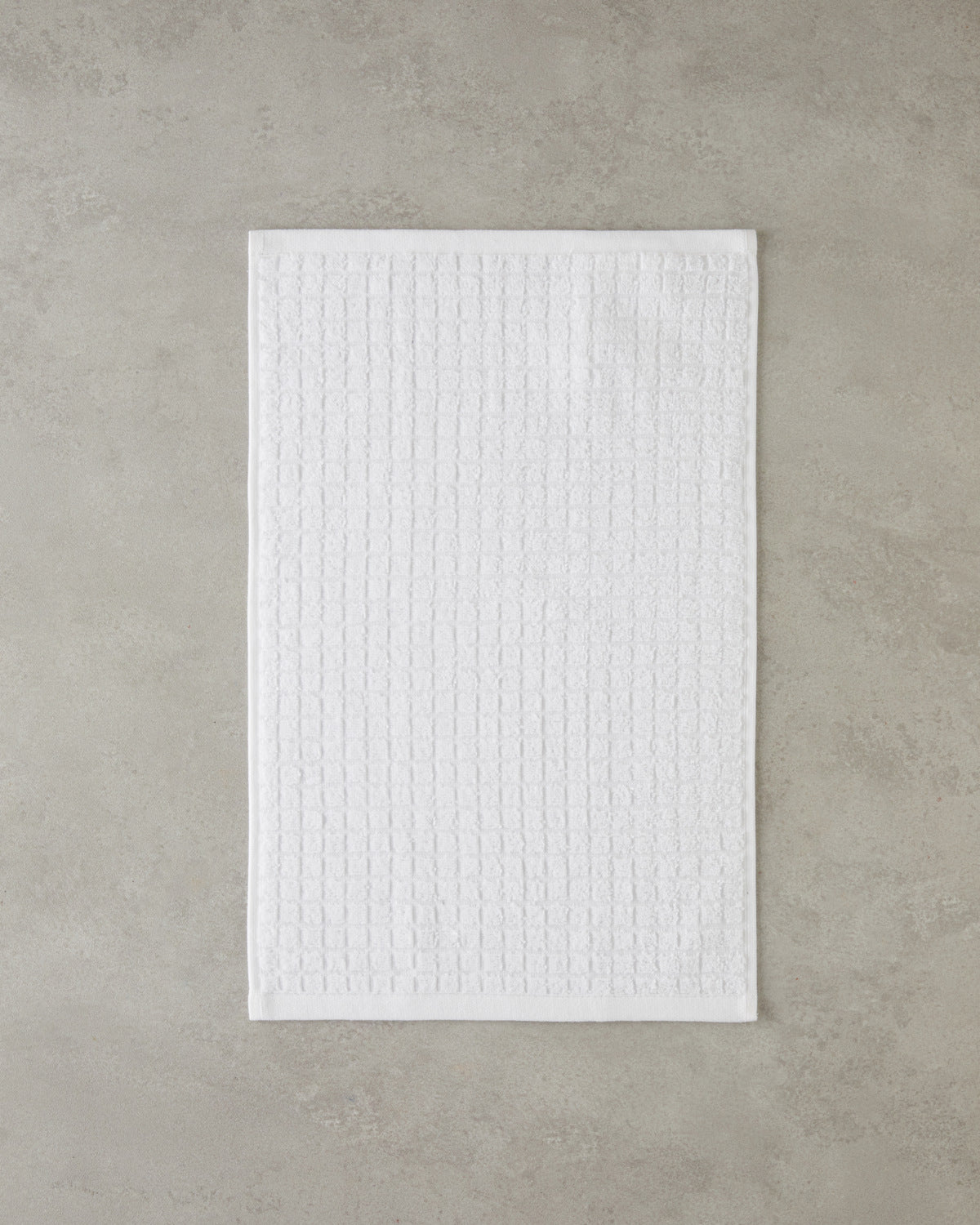 Chequer Cotton Hand Towel 30x45 cm - White