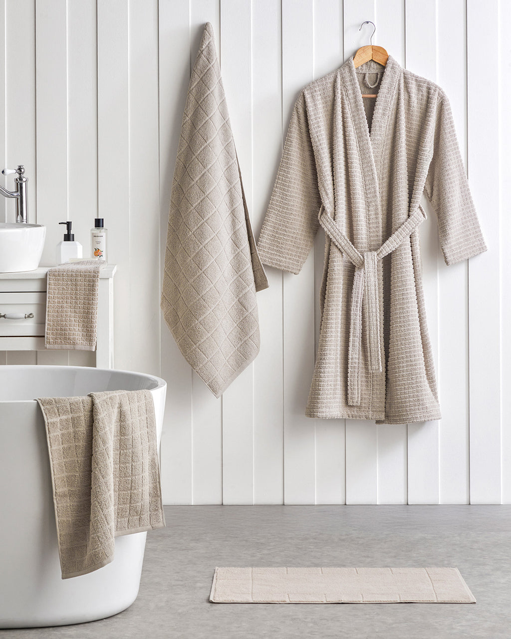 Chequer Cotton Face Towel 50x80 cm (view 9)