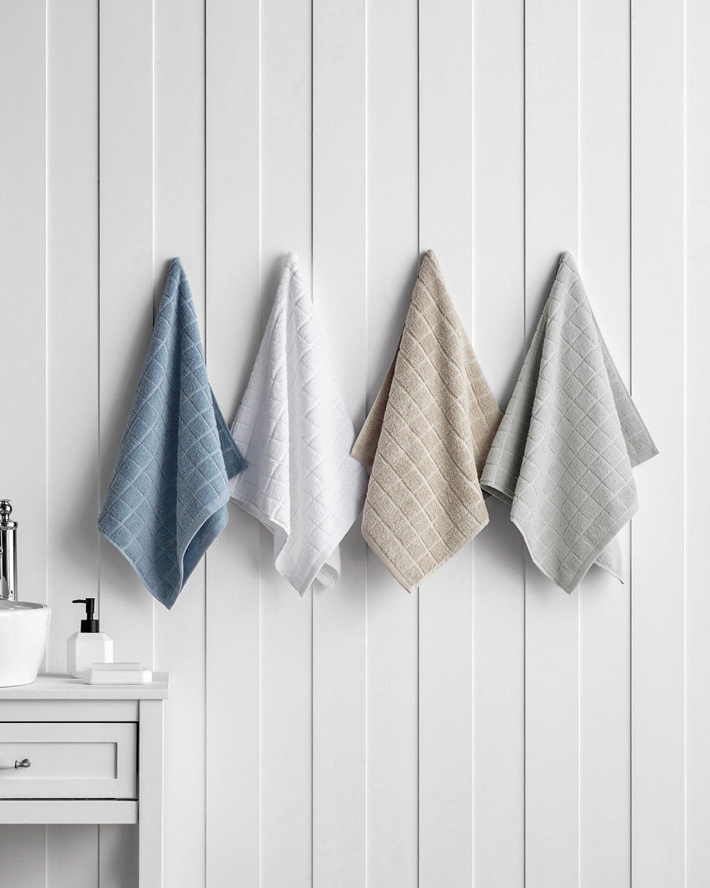 Chequer Cotton Face Towel 50x80 cm (view 15)