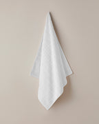 Chequer Cotton Bath Towel 80x150 cm - White