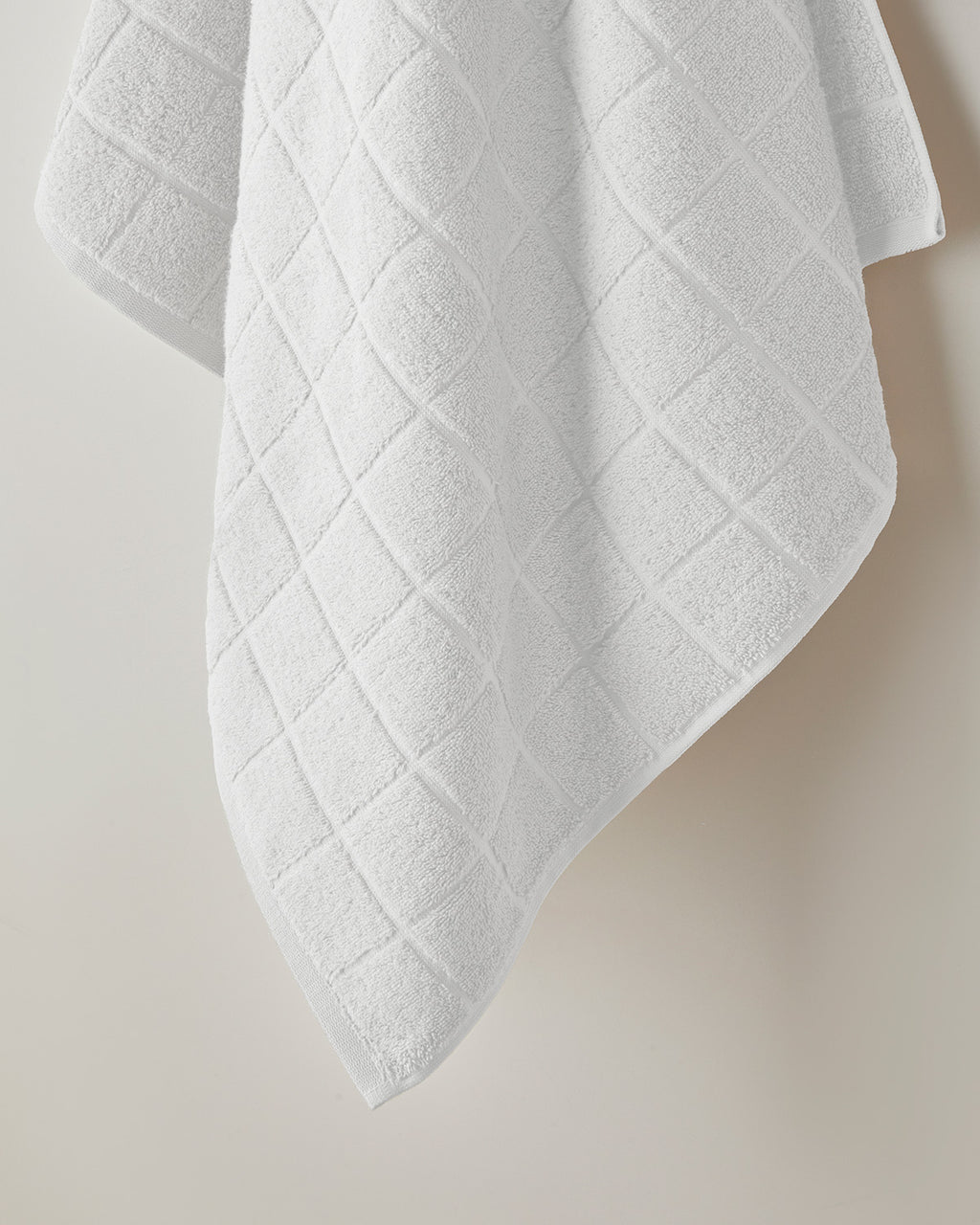 Chequer Cotton Bath Towel 80x150 cm - Gray (view 2)
