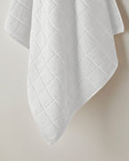 Chequer Cotton Bath Towel 80x150 cm - Gray (view 2)