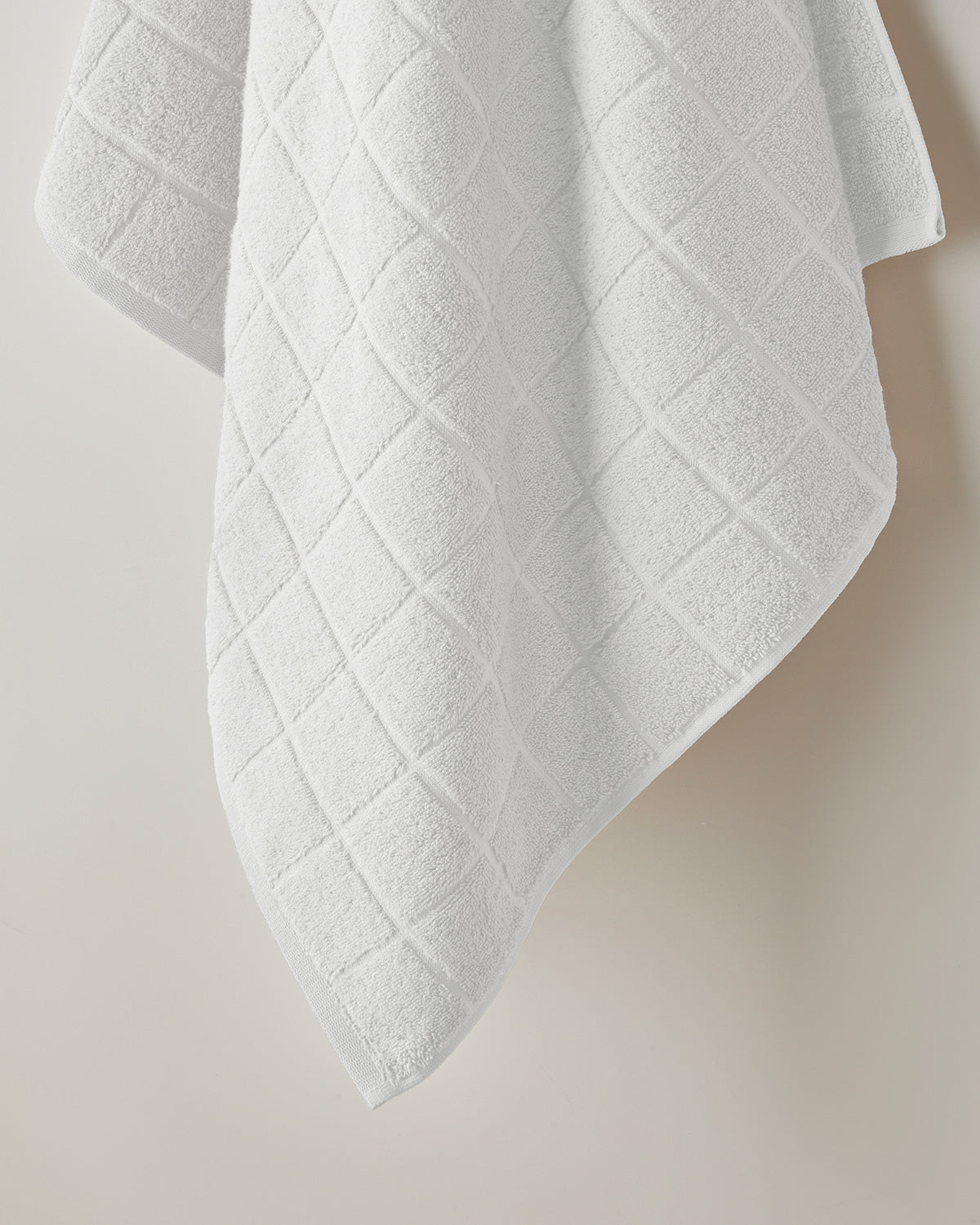 Chequer Cotton Bath Towel 80x150 cm - Gray (view 2)