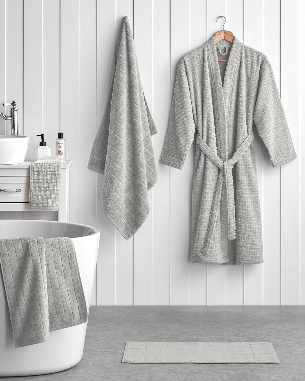 Chequer Cotton Bath Towel 80x150 cm (view 9)