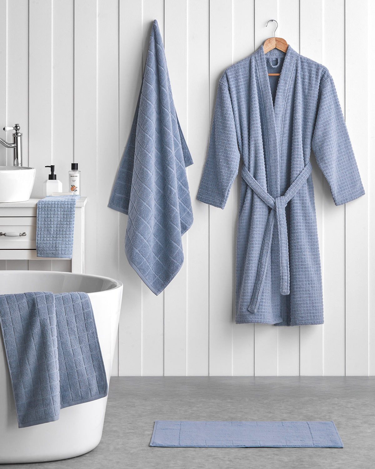 Chequer Cotton Bath Towel 80x150 cm (view 14)
