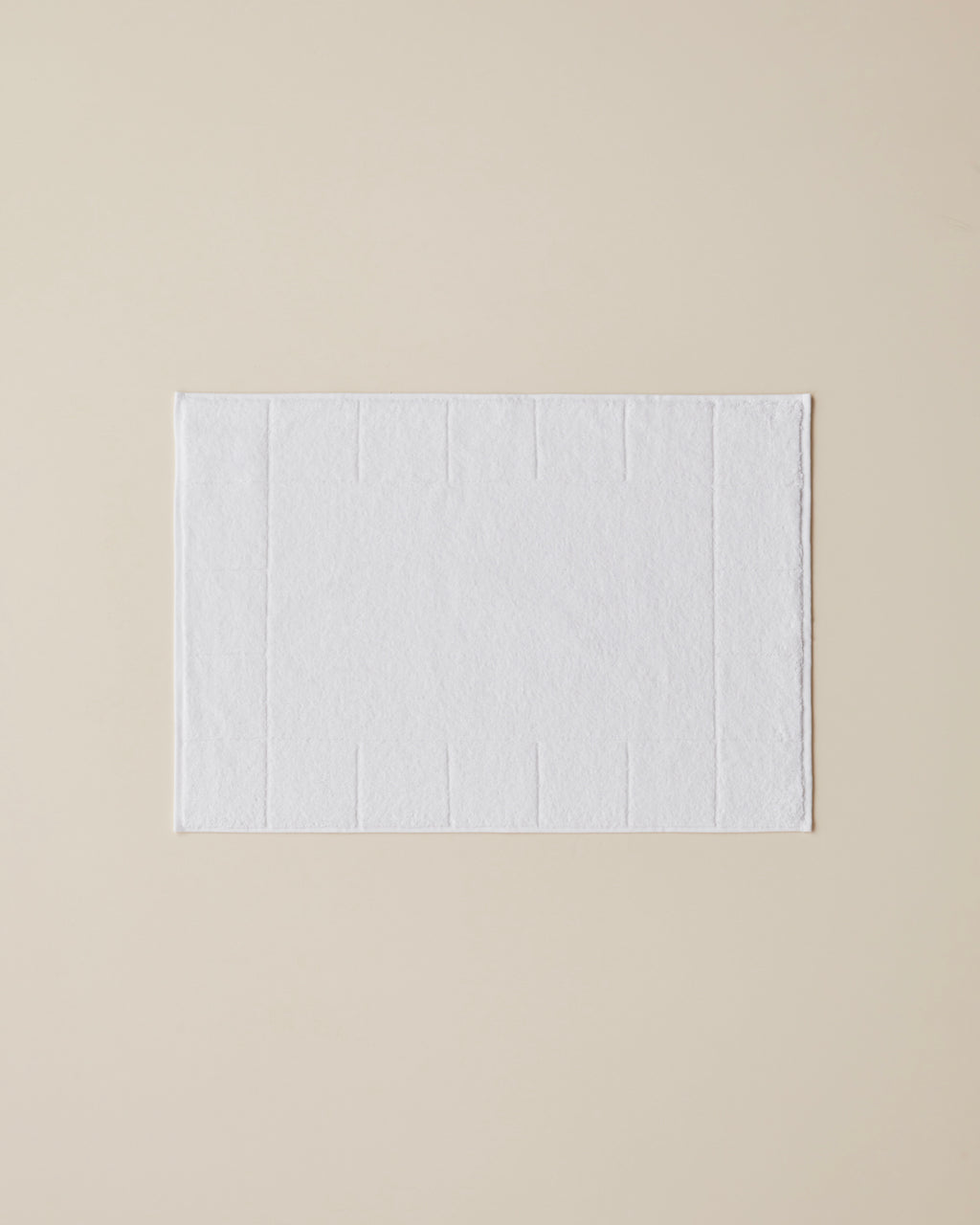 Chequer Cotton Foot Towel 50x70 cm - White