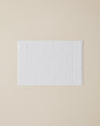 Chequer Cotton Foot Towel 50x70 cm - White