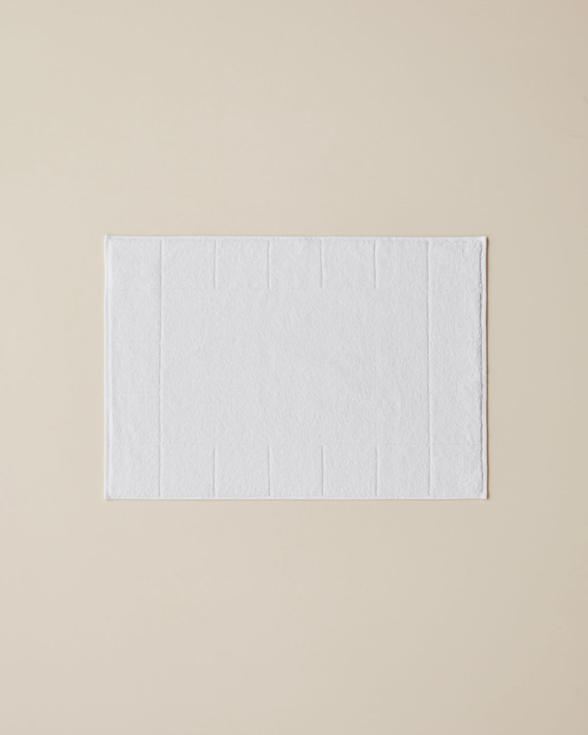 Chequer Cotton Foot Towel 50x70 cm - White