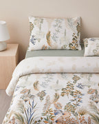 Cotton Single Size Duvet Cover Set 160x220 cm Green (view 2)