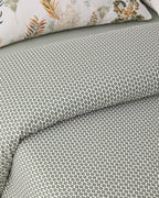 Cotton Single Size Duvet Cover Set 160x220 cm Green (view 3)