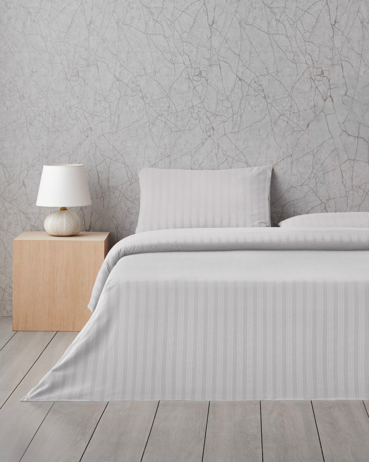 Glossy Kolay Utulenir Perkal Duvet Cover Set - White - Single 160x220 cm