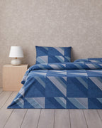 Easy Iron Single Size Duvet Cover Set 160x220 cm Navy Blue