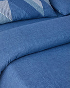 Easy Iron Single Size Duvet Cover Set 160x220 cm Navy Blue (view 8)