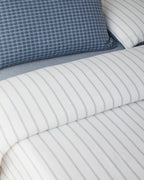 Yarn Dyed Single Size Duvet Cover Set 160x220 cm Blue (view 3)