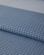 Yarn Dyed Single Size Duvet Cover Set 160x220 cm Blue (view 4)