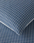 Yarn Dyed Single Size Duvet Cover Set 160x220 cm Blue (view 5)