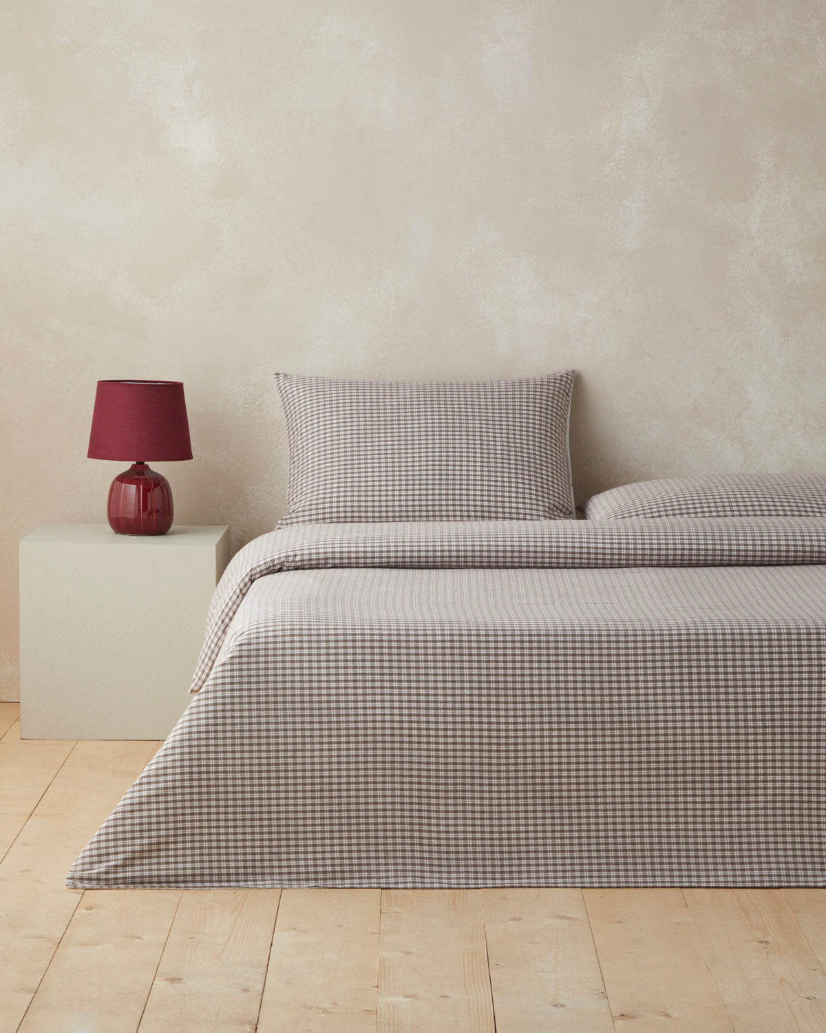 Yarn Dyed Single Size Duvet Cover Set 160x220 cm Brown