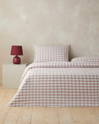 Yarn Dyed Single Size Duvet Cover Set 160x220 cm Orange