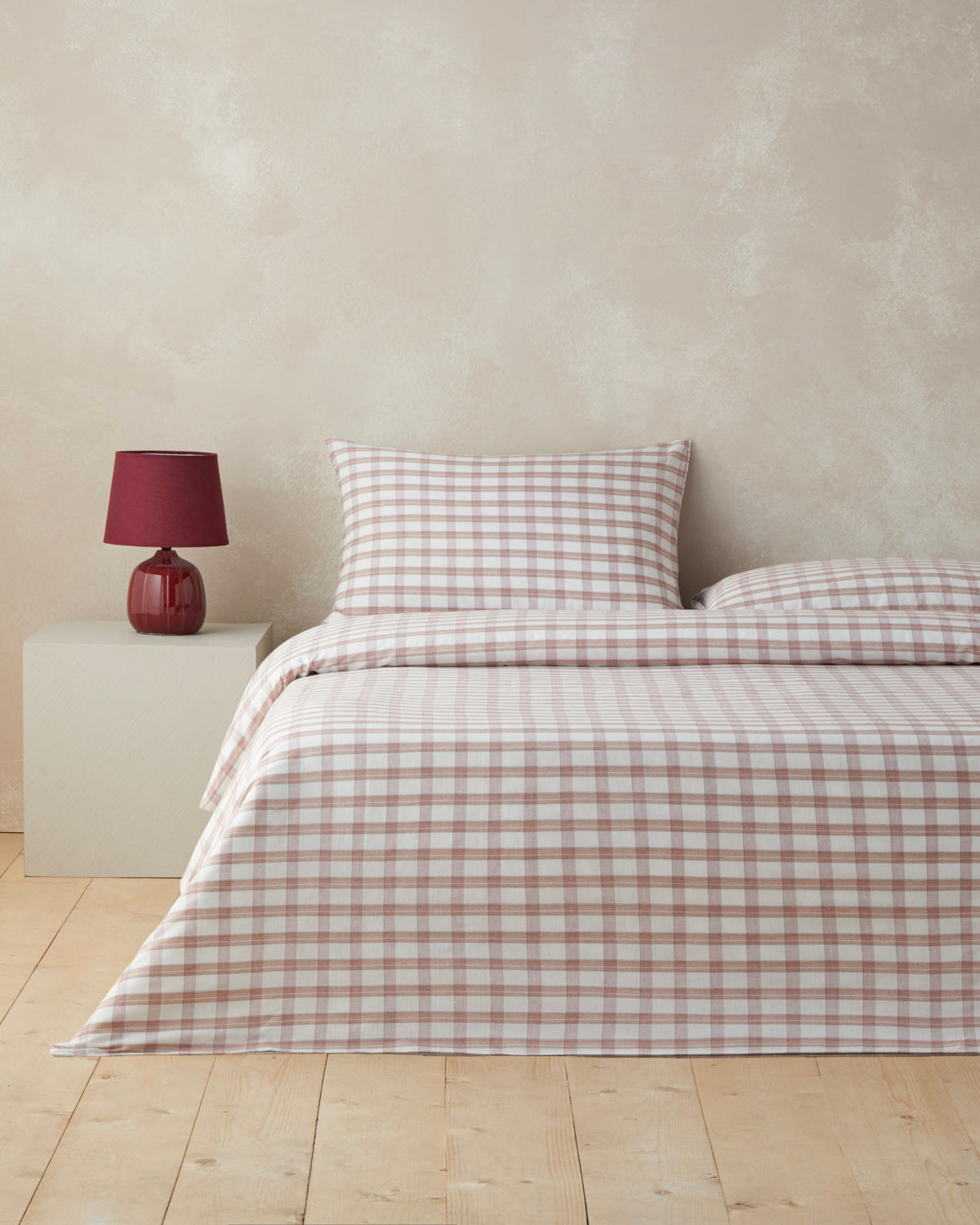 Yarn Dyed Single Size Duvet Cover Set 160x220 cm Orange