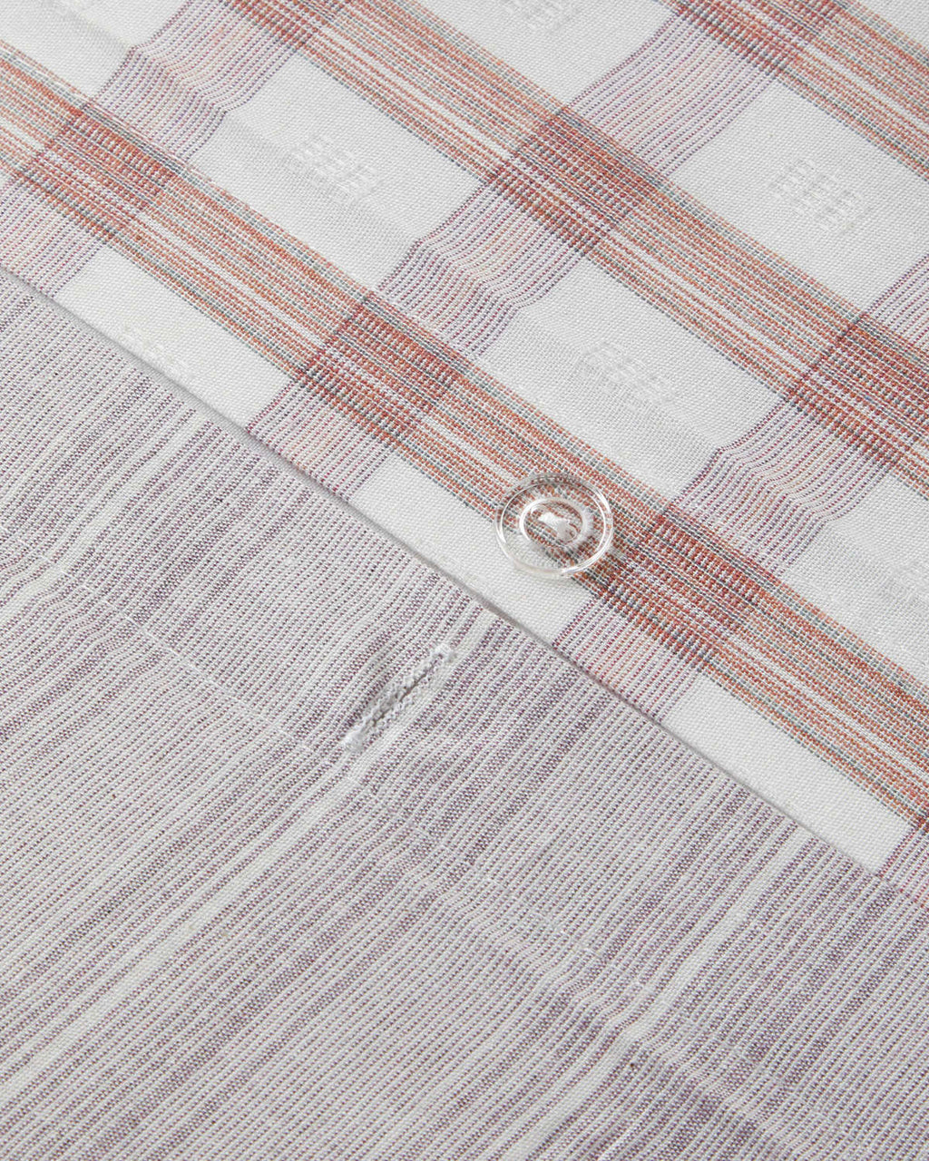Yarn Dyed Single Size Duvet Cover Set 160x220 cm Orange (view 7)