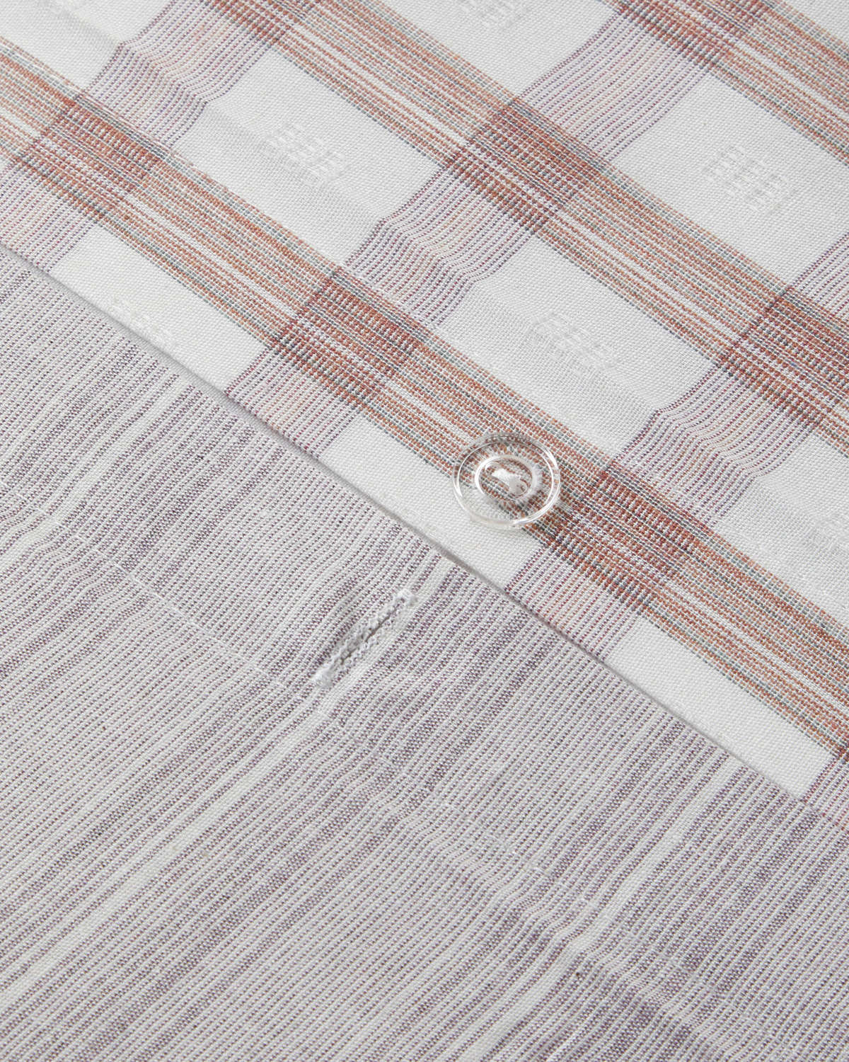 Yarn Dyed Single Size Duvet Cover Set 160x220 cm Orange (view 7)