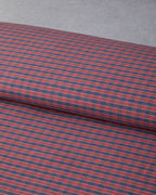 Yarn Dyed Duvet Cover Set Navy Blue - Red (view 12)