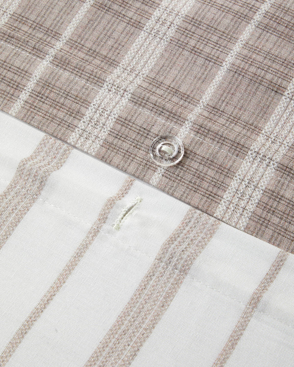 Yarn Dyed Single Size Duvet Cover Set 160x220 cm Dark Beige (view 7)