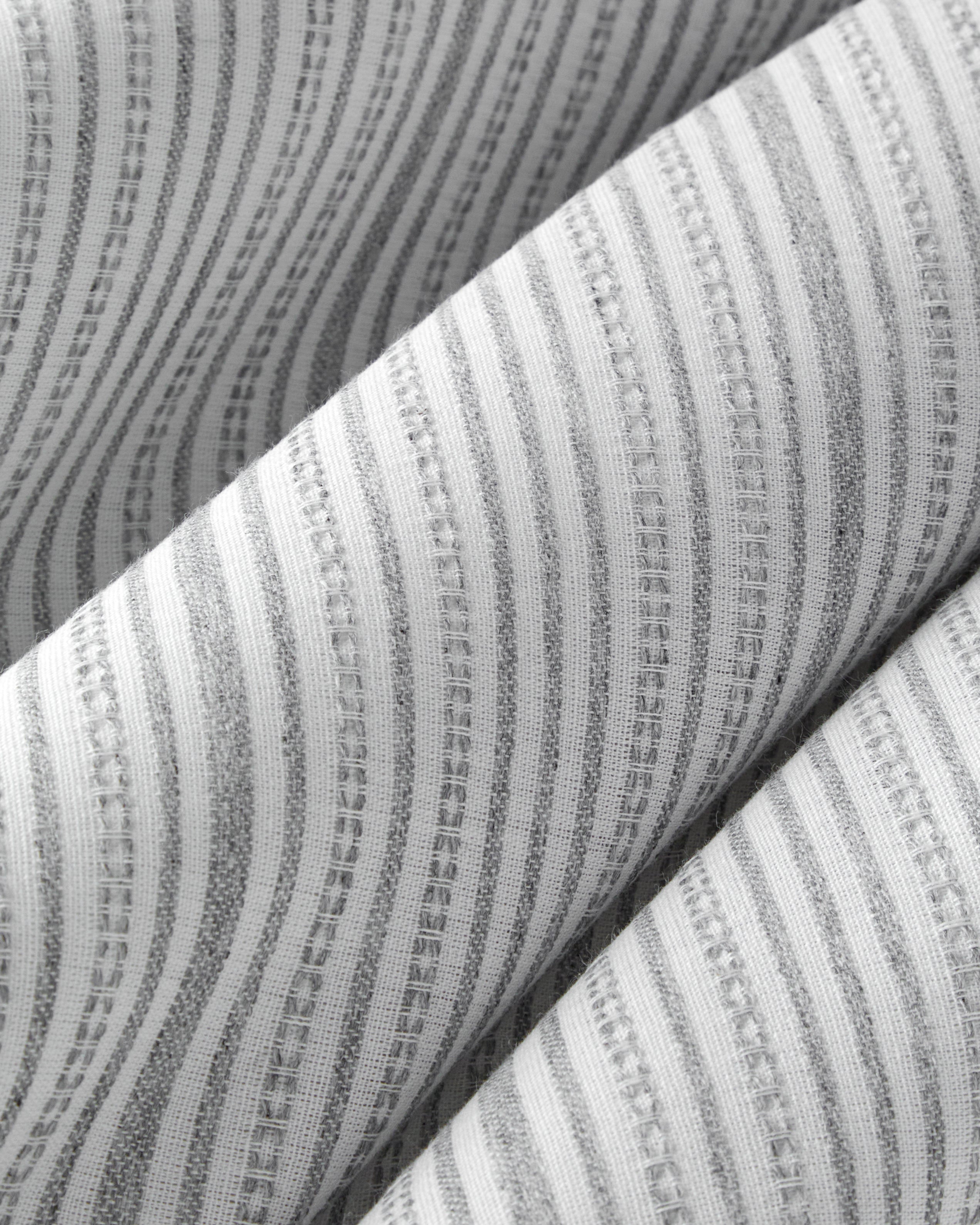 Yarn Dyed Single Size Duvet Cover Set 160x220 cm Gray (view 5)