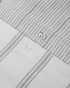 Yarn Dyed Single Size Duvet Cover Set 160x220 cm Gray (view 6)