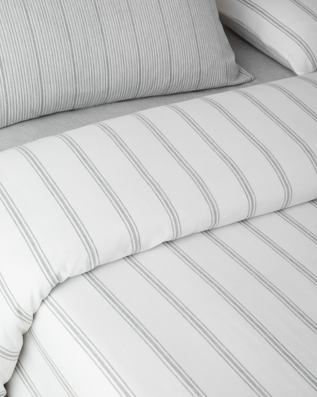 Yarn Dyed Single Size Duvet Cover Set 160x220 cm Gray (view 7)
