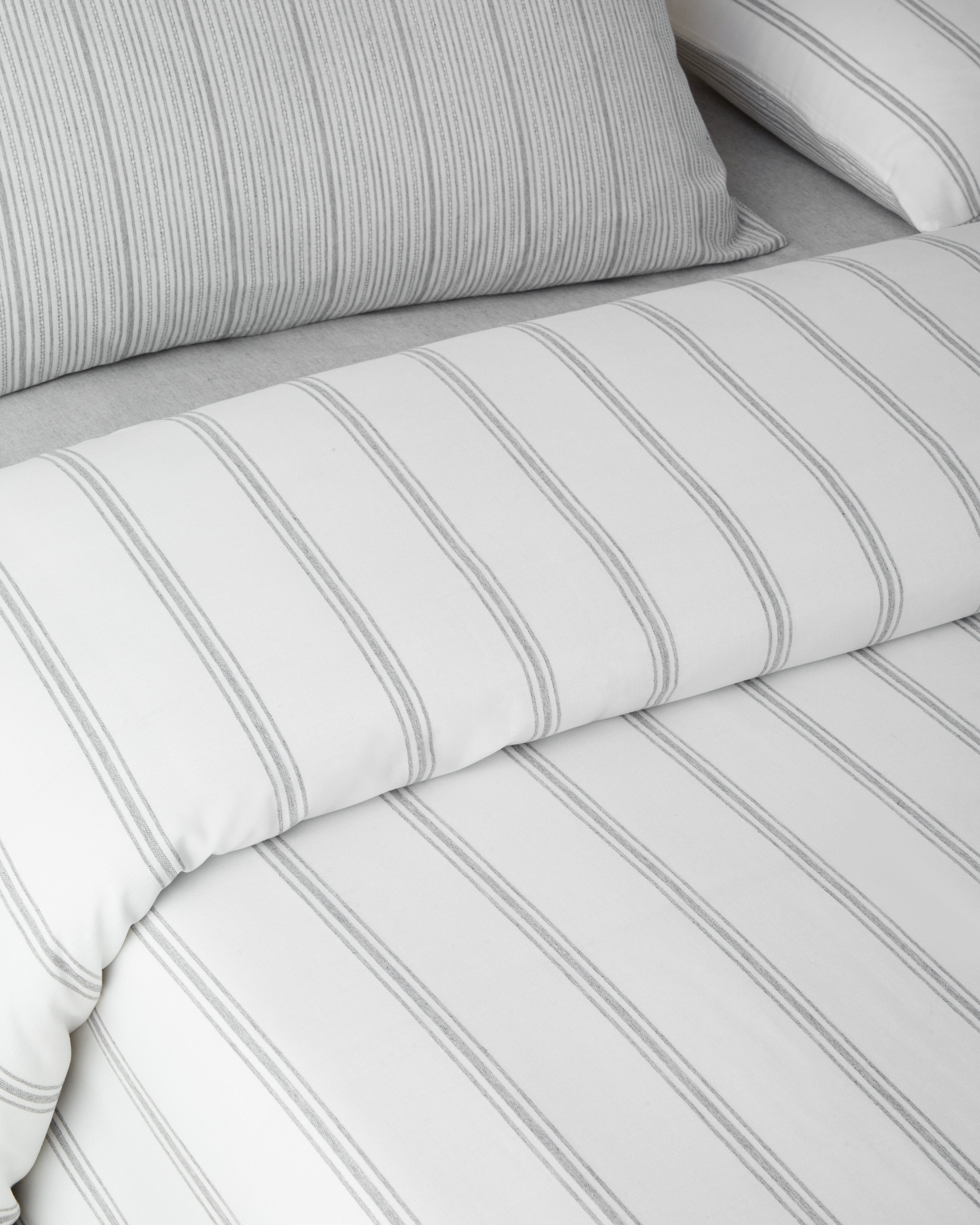 Yarn Dyed Single Size Duvet Cover Set 160x220 cm Gray (view 7)