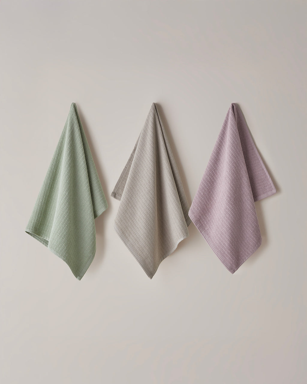 Stripe Cotton Face Towel 50x70 cm - Khaki (view 3)