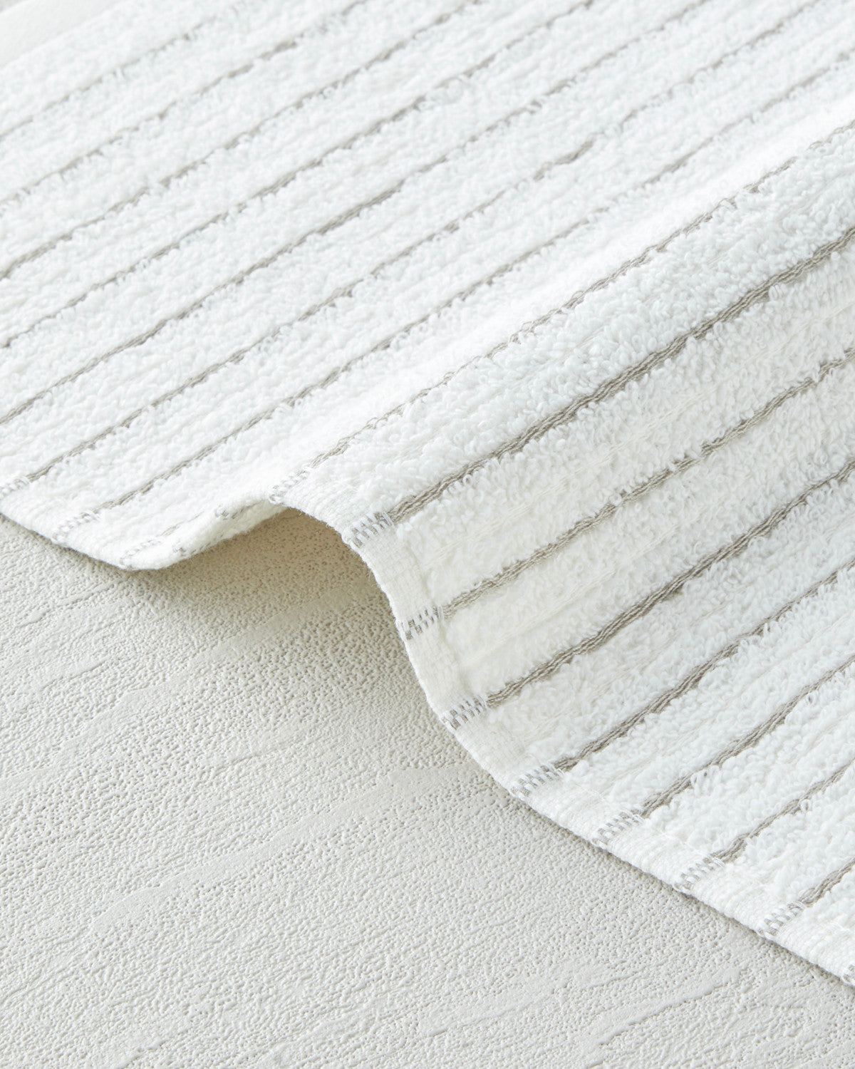 Soft Stripe Cotton Hand Towel 30x45 cm Ivory (view 2)